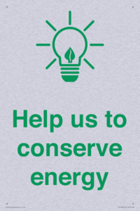 Help us to conserve energy 